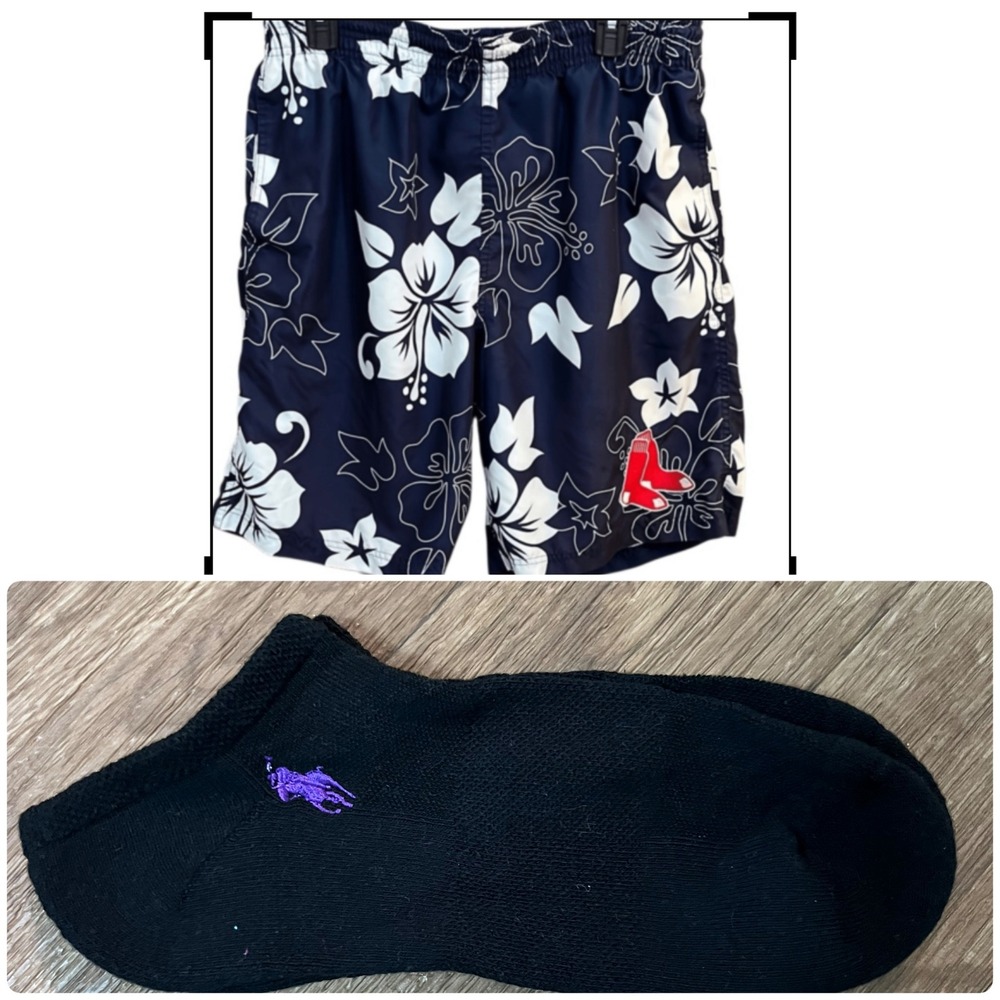 Boston Red Sox Mens Swimwear XL‎ MLB Drawstring Beach Hawaiian Vacation Cruise